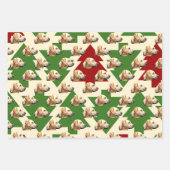 Gelbe Labrador Weihnachtshund Geschenkpapier Set (Vorderseite 2)