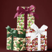 Gelbe Labrador Weihnachtshund Geschenkpapier Set