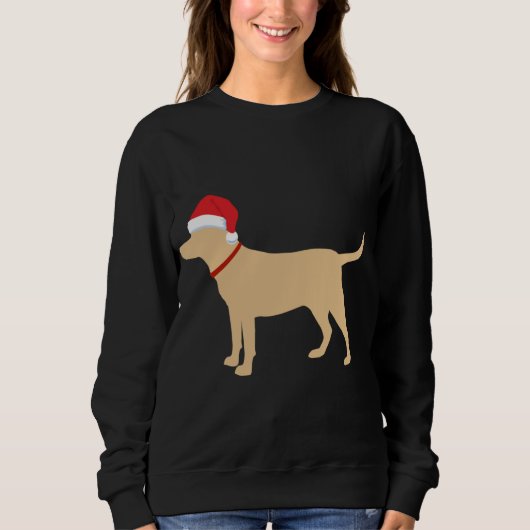 Gelbe Labrador Weihnachtsmannmütze Niedlich Labrad Sweatshirt (Vorderseite)