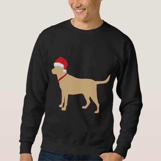 Gelbe Labrador Weihnachtsmannmütze Niedlich Labrad Sweatshirt (Vorderseite)