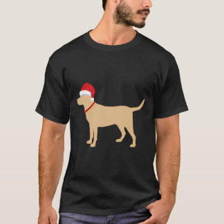 Gelbe Labrador Weihnachtsmannmütze Niedlich Labrad T-Shirt