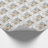 Gelbe Labrador Weihnachtswackelpapier Geschenkpapier (Ecke)