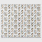 Gelbe Labrador Weihnachtswackelpapier Geschenkpapier (Flach)