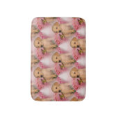 Gelbe Labrador Welpe Butterfly Tiermuster Badematte (Vorderseite Vertikal)