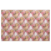 gelbe Labrador Welpe Butterfly Tiermuster Stoff (Fat Quarter (45,7 x 55,9 cm))