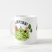 Gelbe Labradors-Camping-Tasse Kaffeetasse (Vorderseite Links)