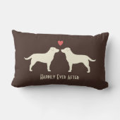 Gelbe Labradors Retriever glücklich seitdem Lendenkissen (Rückseite)