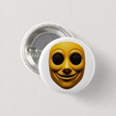 Gelbe Lächelmaske Button (Vorne & Hinten)