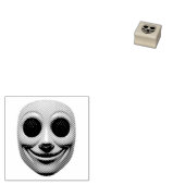 Gelbe Lächelmaske Gummistempel (Stempel)