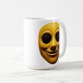 Gelbe Lächelmaske Kaffeetasse (VorderseiteRechts)