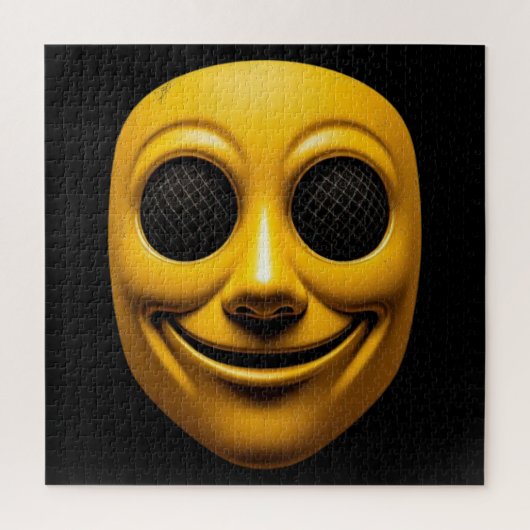 Gelbe Lächelmaske Puzzle (Vertikal)