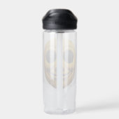 Gelbe Lächelmaske Trinkflasche (Rückseite)