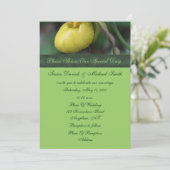 Gelbe Lady Slipper Blume Hochzeit Einladung (Stehend Vorderseite)