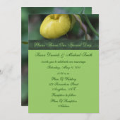 Gelbe Lady Slipper Blume Hochzeit Einladung (Vorne/Hinten)