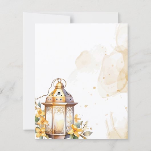 Gelbe Laternenblume Save the Date Hochzeit im Herb (Rückseite)