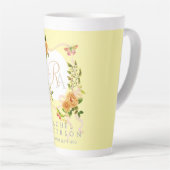 Gelbe Latte Tasse aus der Rose-Multiband-Chic-Gelb (Rechte Ecke)