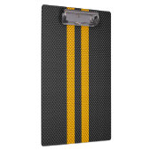 Gelbe laufende Streifen-Kohlenstoff-Faser-Art Klemmbrett (Rechts)