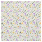 Gelbe Lavendel Rose mit weißem Hintergrund Stoff (Muster)