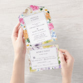 Gelbe Lavendel-Wildblumen Blumenzwiebeln All In One Einladung (Abreißen)