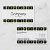 Gelbe LED-Art-Pfeile - Weiß Visitenkarte (Vorne/Hinten)