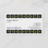 Gelbe LED-Art-Pfeile - Weiß Visitenkarte (Rückseite)