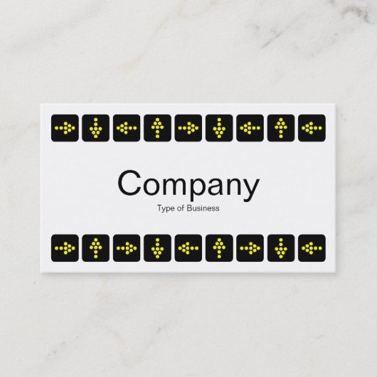 Gelbe LED-Art-Pfeile - Weiß Visitenkarte (Vorderseite)