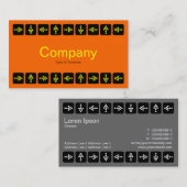 Gelbe LED-Stilpfeile - orange und grau Visitenkarte (Vorne/Hinten)