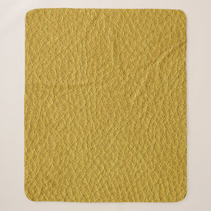 Gelbe Ledertextur Nahtlos Nahaufnahme Sherpadecke