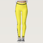 Gelbe Leggings aus schwarzem Streifen mit benutzer (Vorderseite)