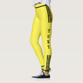 Gelbe Leggings aus schwarzem Streifen mit benutzer (Links)