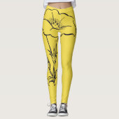 GELBE LEGGINGS MIT BLUME (Vorderseite)