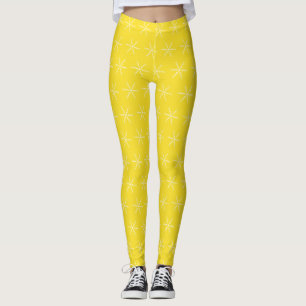 Gelbe Leggings mit Snowflake