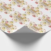 Gelbe Lehrer Schule Apfel Muster Geschenkpapier (Ecke)