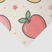 Gelbe Lehrer Schule Apfel Muster Seidenpapier (Detail)