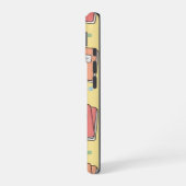 Gelbe Lehrerbücher Muster iPhone 16 Hülle (Linke Seite)