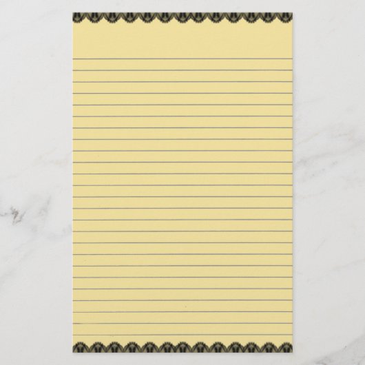 Gelbe Leine Briefpapier (Vorderseite)