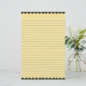 Gelbe Leine Briefpapier (Stehend Vorderseite)