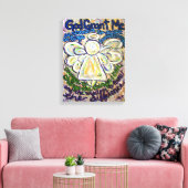 Gelbe Leinwand Angel Malerei Kunst, Dichtung und M (Insitu (Wohnzimmer))