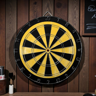 Gelbe Leinwandstruktur Dartscheibe
