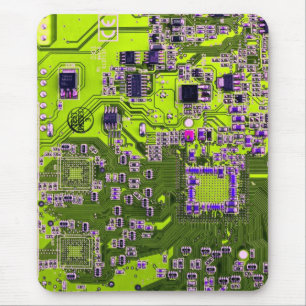 Gelbe Leiterkarte der gedruckten Leiterplatte Mousepad
