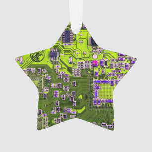 Gelbe Leiterkarte der gedruckten Leiterplatte Ornament