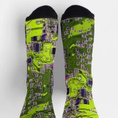 Gelbe Leiterkarte der gedruckten Leiterplatte Socken (Oben)