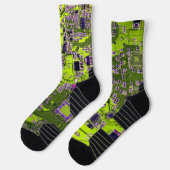 Gelbe Leiterkarte der gedruckten Leiterplatte Socken (Links)