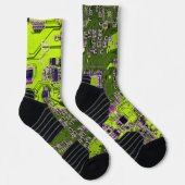Gelbe Leiterkarte der gedruckten Leiterplatte Socken (Rechts)