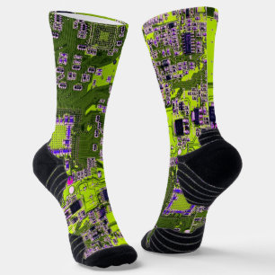 Gelbe Leiterkarte der gedruckten Leiterplatte Socken