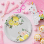 Gelbe Lemon-Blume Pappteller (Party)