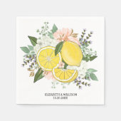 Gelbe Lemon-Blume Serviette (Vorderseite)