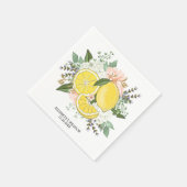Gelbe Lemon-Blume Serviette (Ecke)