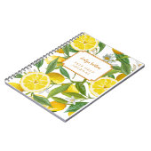Gelbe Lemon Grove Bright Summer Personalisiert Nam Notizblock (Linke Seite)
