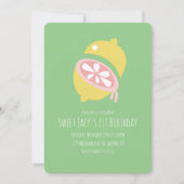 Gelbe Lemon mit Herz Sweet Birthday Einladung (Vorderseite)
